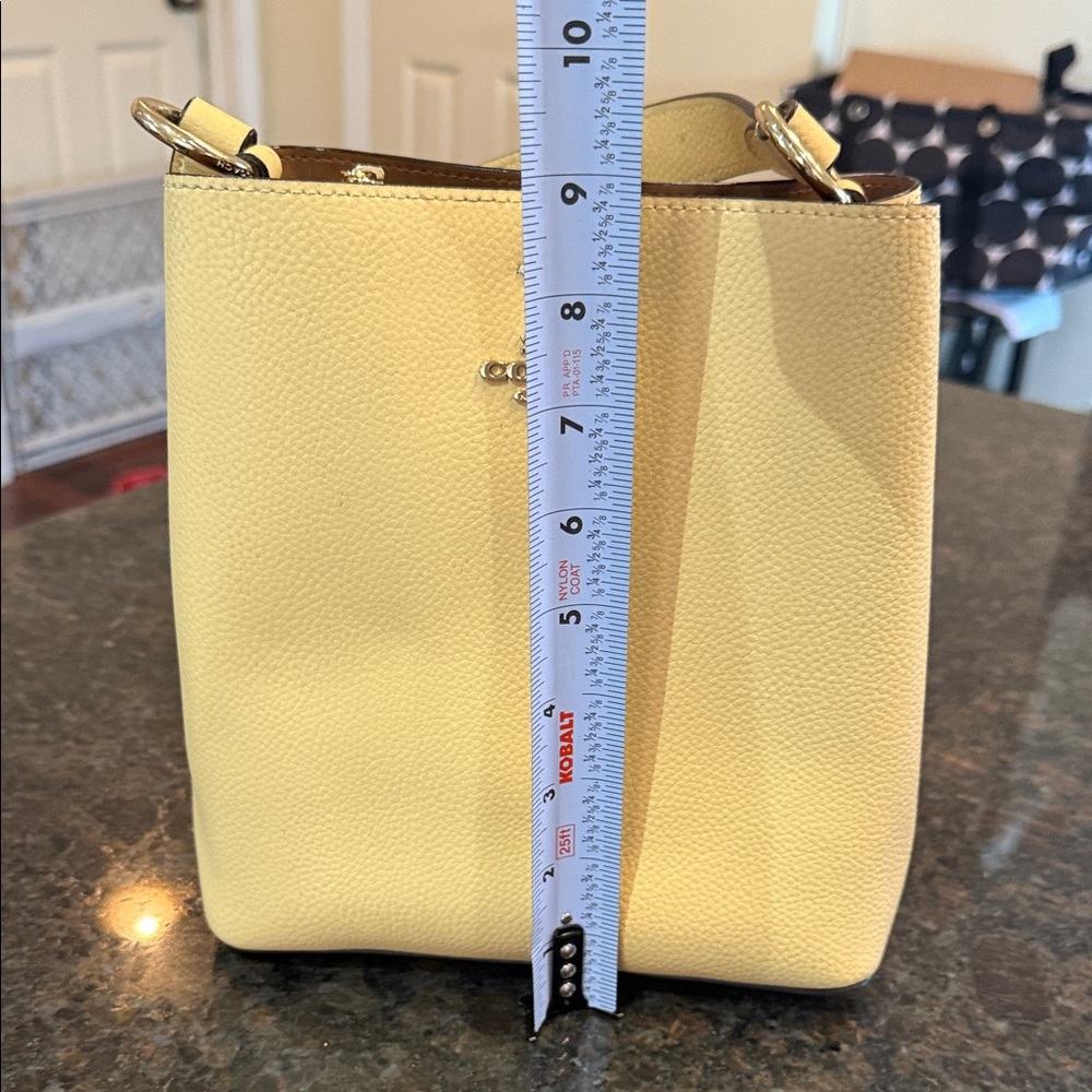 Coach Yellow Leather Mini City Tote Bag - Picture 8 of 8